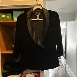 Alex Evenings Black Velvet Blazer